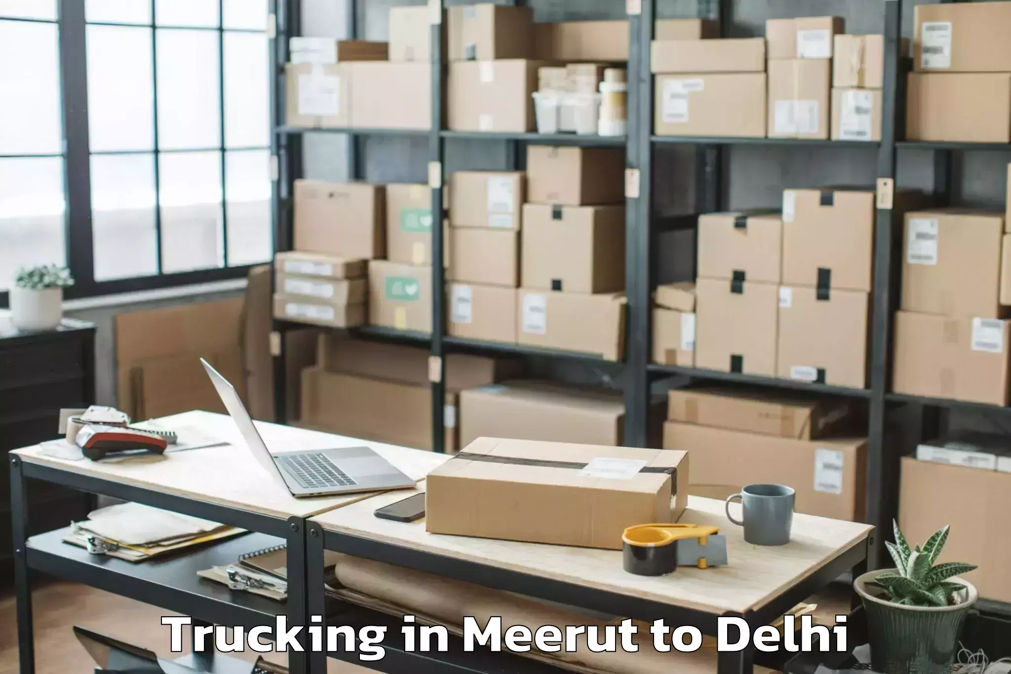 Top Meerut to Indraprastha Institute Of Info Trucking Available